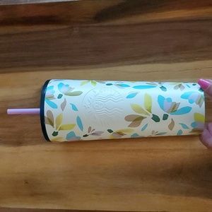 Starbucks stainless steel 24 oz tumbler with straw